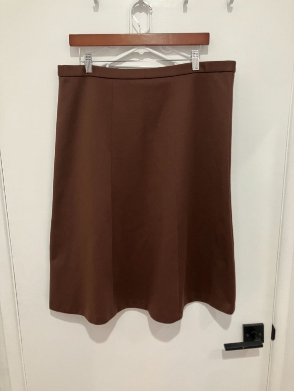 VTG Alex Colman Sportswear 1970s A-line Midi Skirt, Brown, Size XXL